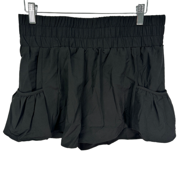 Pants - Black Bubble Skort Whimsygoth Skirt Lined Athletic Shorts Large